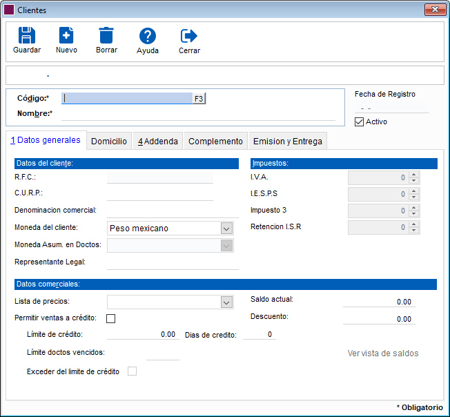 FreePAQ Nóminas - Catálogo de Clientes